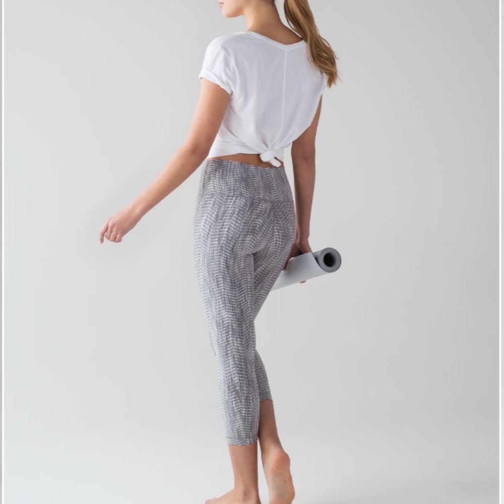 Lululemon Wunder Under Crop Hi-Rise *21" Size 2 EUC